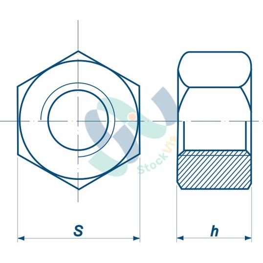 DIN 934 M6 CLASSE 6(8) ZING