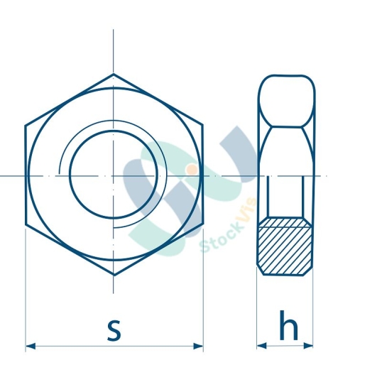 Din 439 Ecrous Bas zing M5