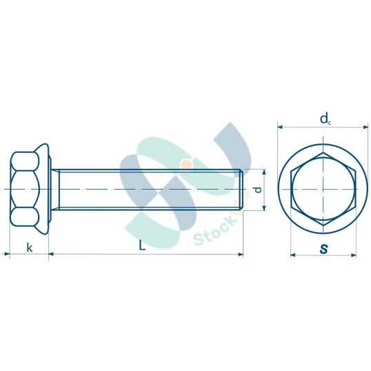 Vis à embase crantée M8X12 CL 10.9 zing