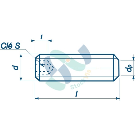 DIN 913  M6X100 Classe 45H brut
