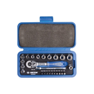 COFFRET DOUILLES METRIQUES ET ACCESSOIRES 1/4" 25PCS