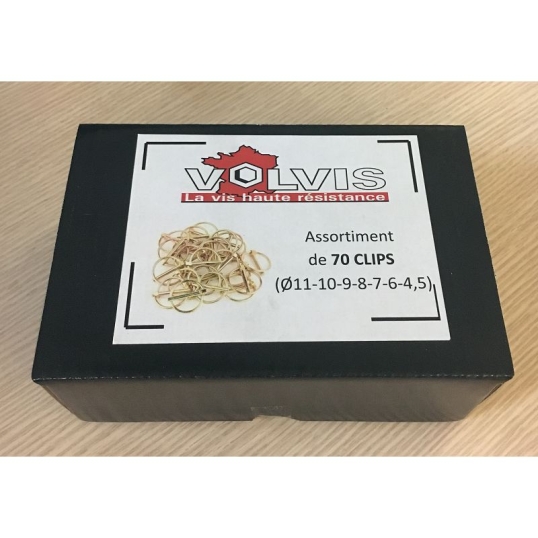Boîte clips 4,5 6 7 8 9 10 11 70 Pièces