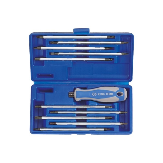 COFFRET TOURNEVIS LAMES REVERSIBLES(FENTE,PH,PZ,TX,6P)11PCS