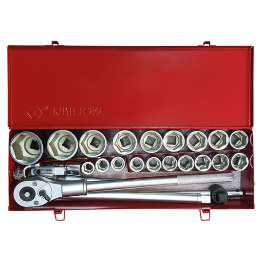 COFFRET DOUILLES 3/4" METRIQUES AVEC ACCESSOIRES -25PCS