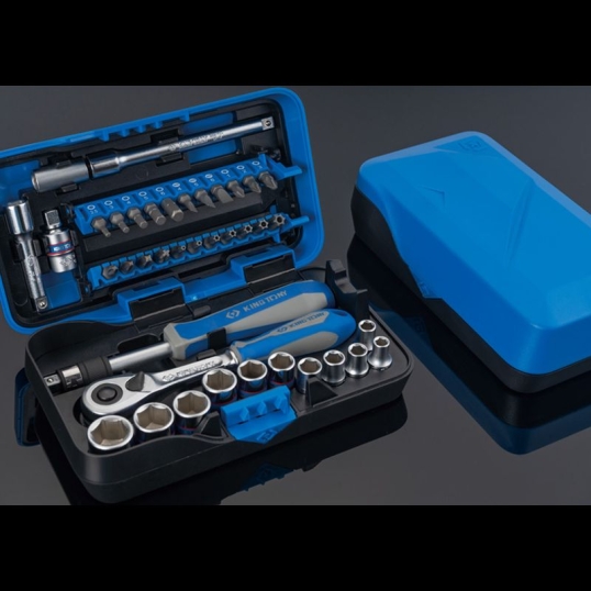 Coffret de douilles métriques et accessoires 1/4" 39 pcs