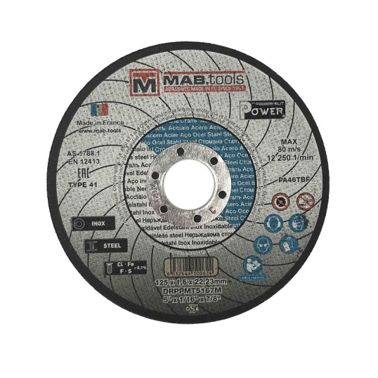 Disque Tronc 125x1.6x22.23 ACIER/INOX power