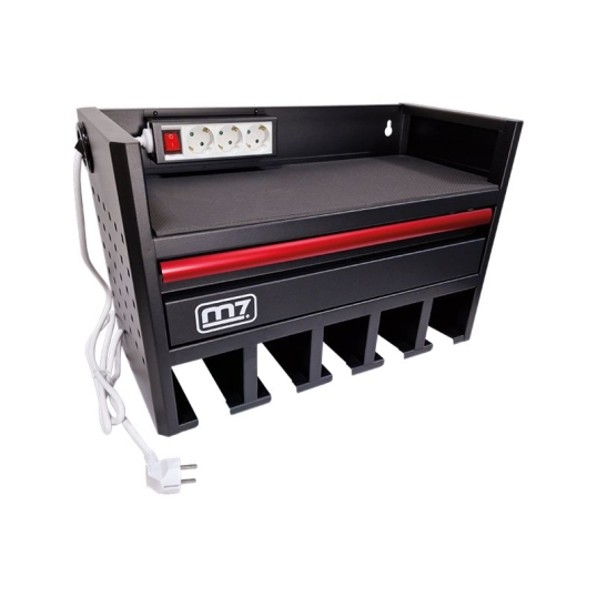 Étagère murale avec multiprise pour outils électroportatifs