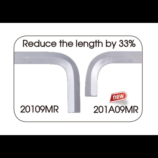 Jeu de clés mâles 6 pans extra longues à tête sphérique