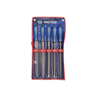 Jeu de limes demi-douces de 250 mm avec manche - 5 pièces